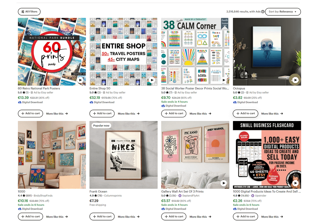 Etsy poster's