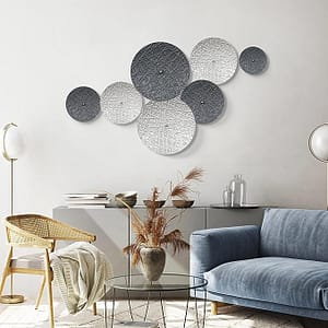 TEIPAI Silver and Grey Wall Decor for Living Room
