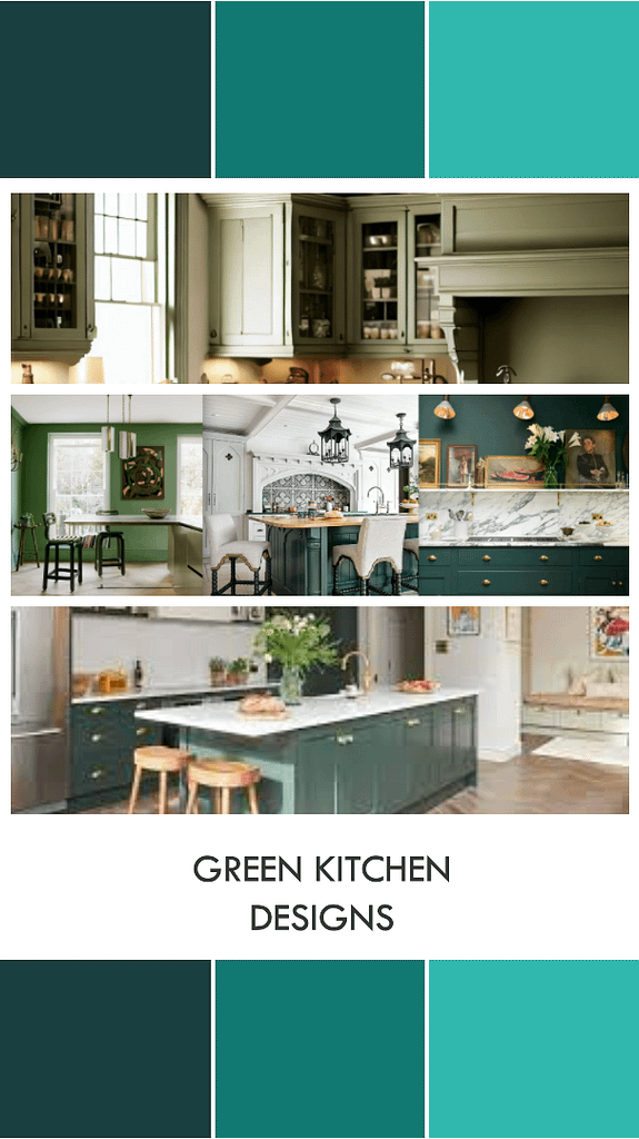 green kitchen designs