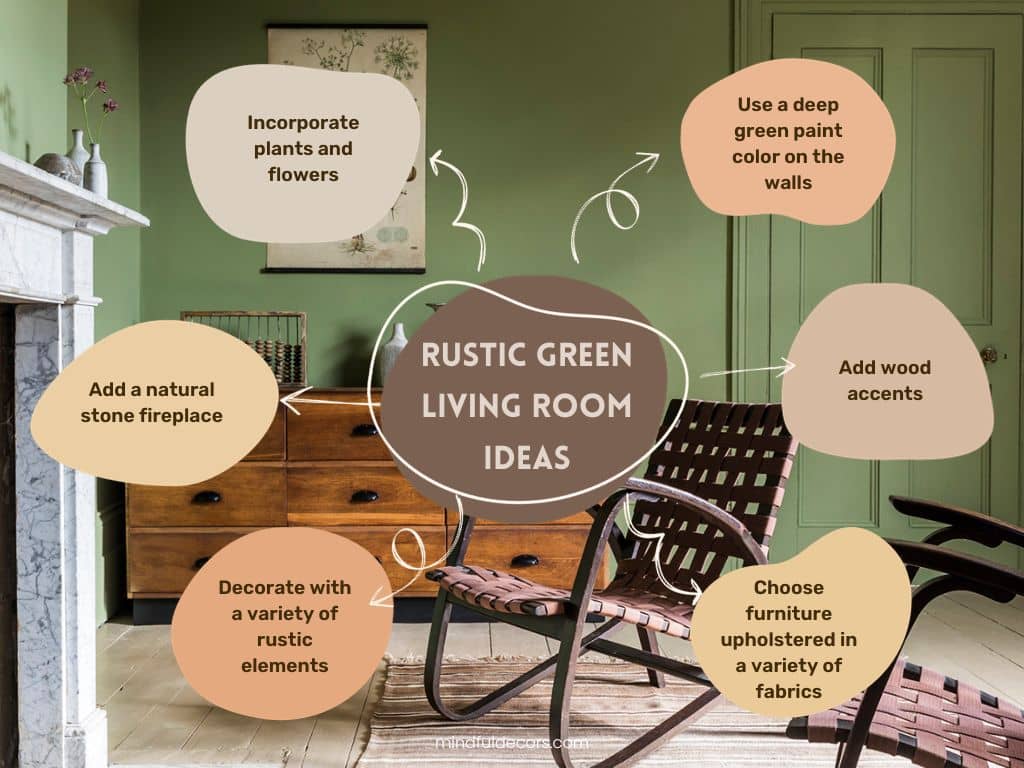 rustic green living room ideas