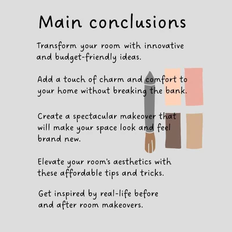 Room Makeover: main conclusions